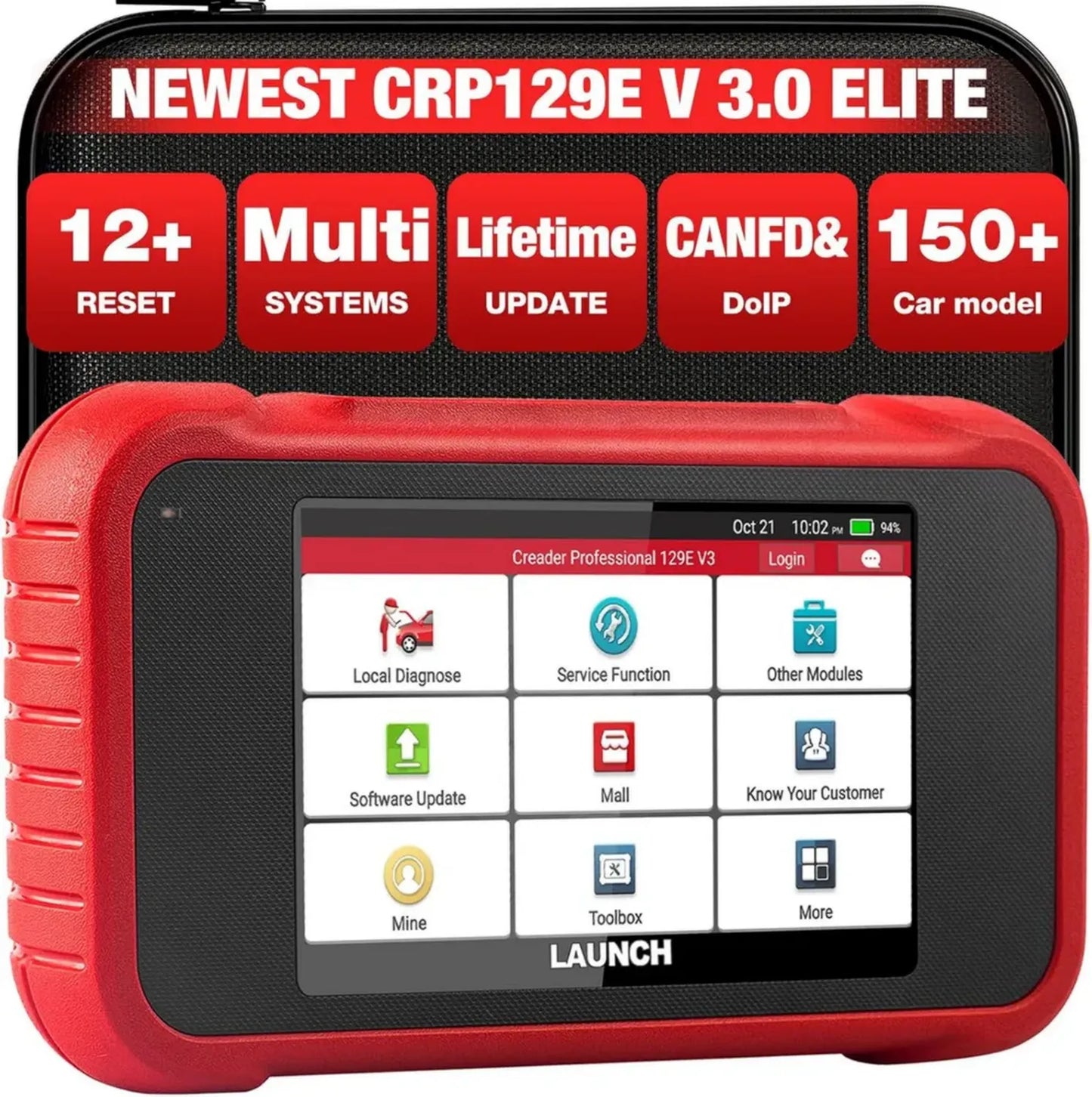 LAUNCH CRP129E Outil de Diagnostic Auto avec 12 Fonctions de Réinitialisation