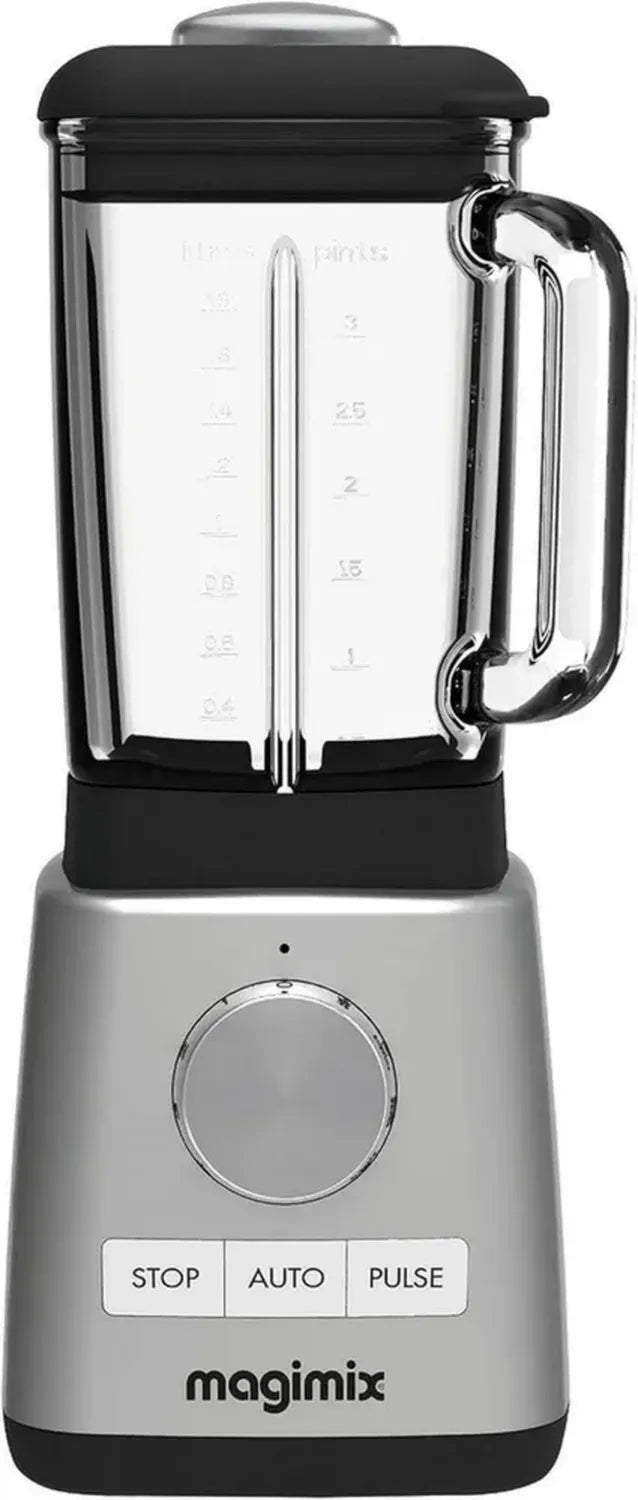 Mixeur Professionnel Magimix – Blender Puissant pour Smoothies, Hachoir Multifonction en Verre Chromé