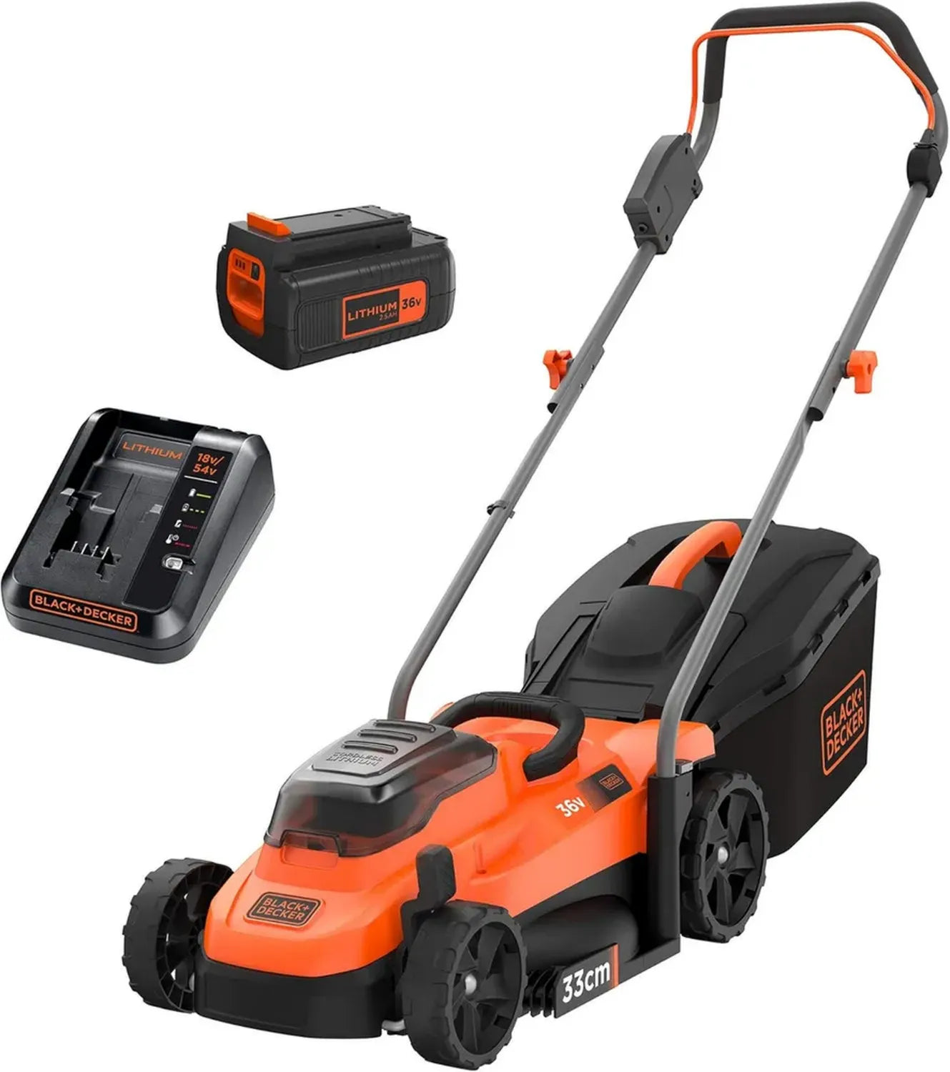 Tondeuse sans fil 36V Lithium 33cm 2,5Ah - Modèle BCMW3336L1