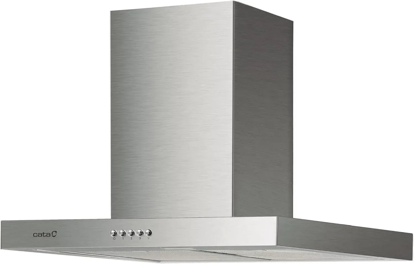 Cata Hotte Aspirante Décorative Inox 70 cm, 3 Vitesses, Éclairage LED, Filtres Lave-vaisselle, Économie d'Énergie