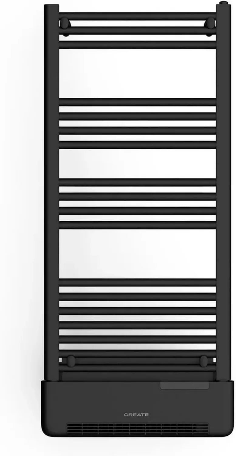 Radiateur Sèche-Serviettes Électrique WiFi Noir 1000W - Commande par App, Écran LCD, Technologie PTC