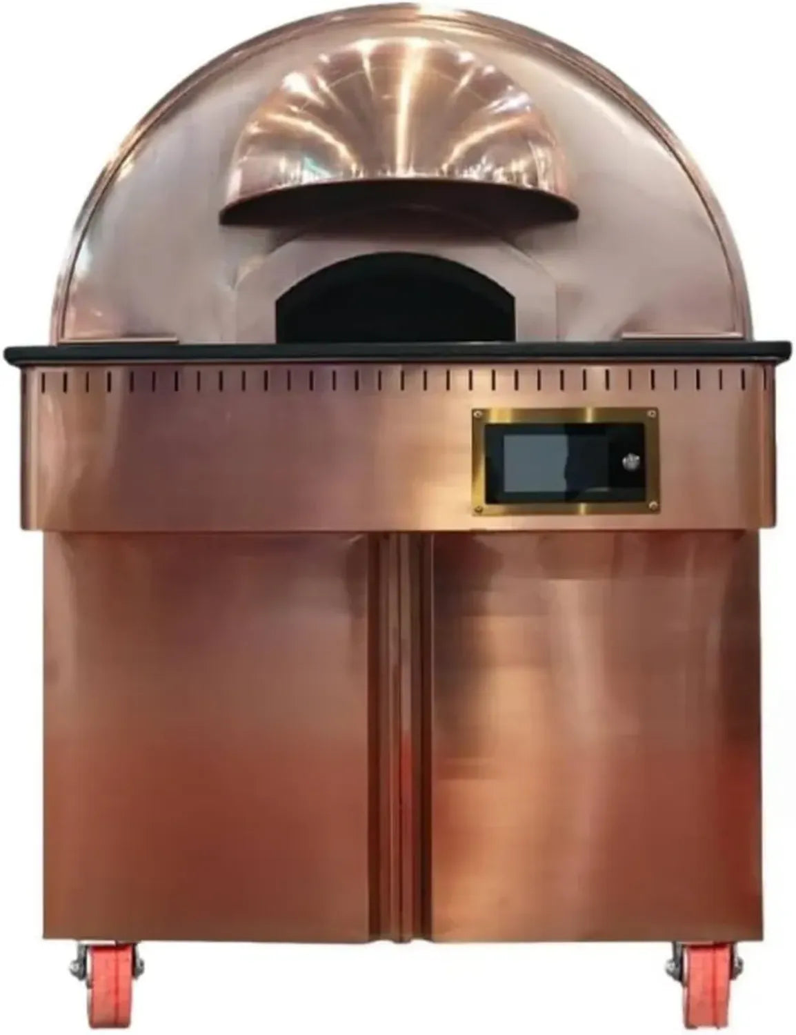 Four à pizza en acier inoxydable pour extérieur, portable au feu de bois avec pierre réfractaire, idéal pour jardin, camping et soirées pizza