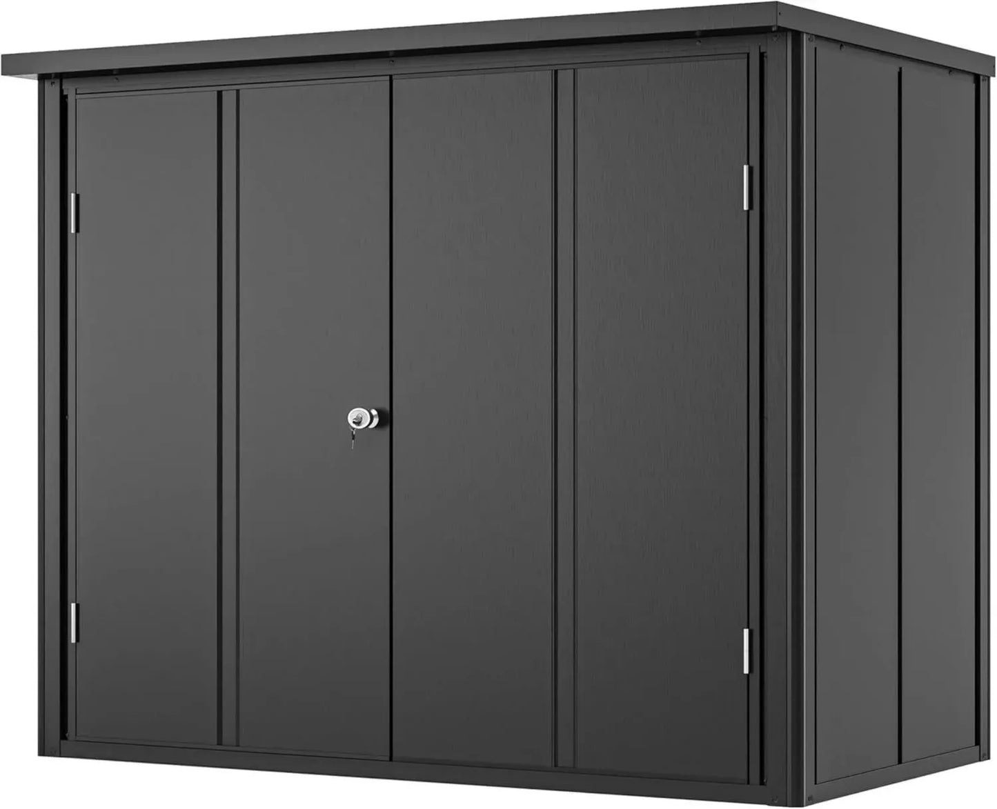 Abri de Jardin en Métal Anthracite avec Plancher 156x84x131 cm