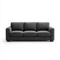 Three-Seater Sofa Fabric Upholstery 220x90x85 cm - Dark Gray - Modern Design