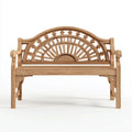 Outdoor Patio Bench 120x60x90 cm - Teak Wood - Natural Finish - Classic Design