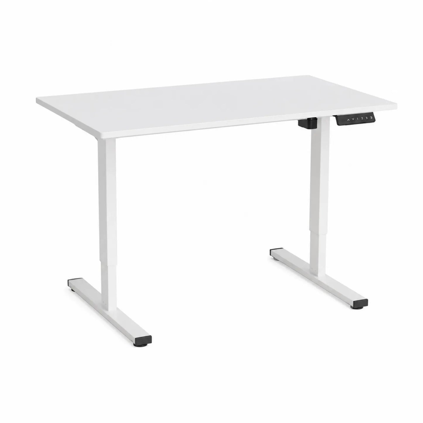 Scrivania regolabile in altezza da seduto a in piedi in MDF e metallo Bianco