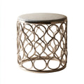 Side Table Metal Frame 40x40x50 cm – Silver – Contemporary Design