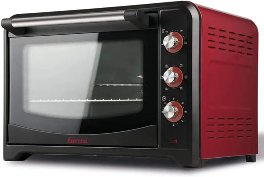 Four Électrique Girmi FE42, 2000W, 42L, Rouge et Noir, Cuisson Ventilée