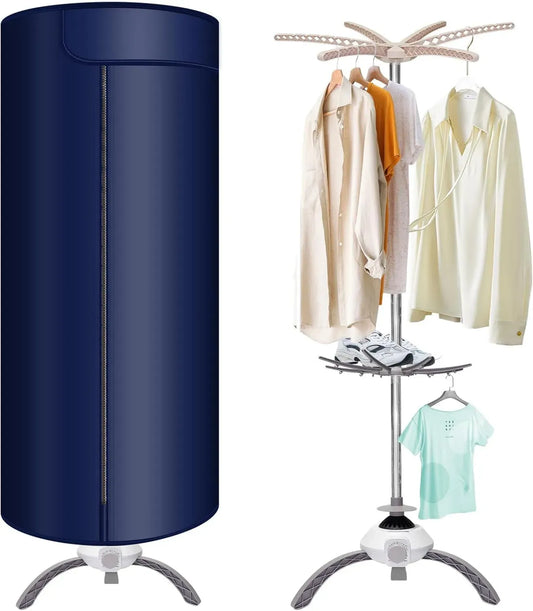 Sèche-linge portable 900W grande capacité, pliable pour vêtements et chaussures, rapide et compact, idéal pour voyage et appartement