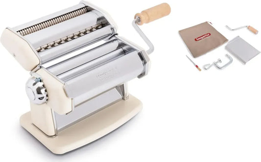 Machine à Pâtes Fraîches Imperia en Acier, Fabriquée en Italie, avec Manivelle