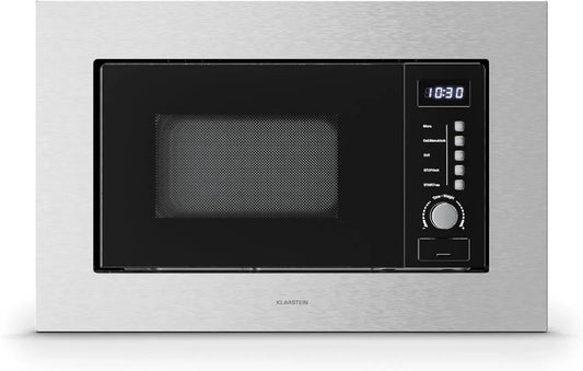 Micro-ondes Encastrable Klarstein avec Grill, 20L, 700W, Acier Inoxydable