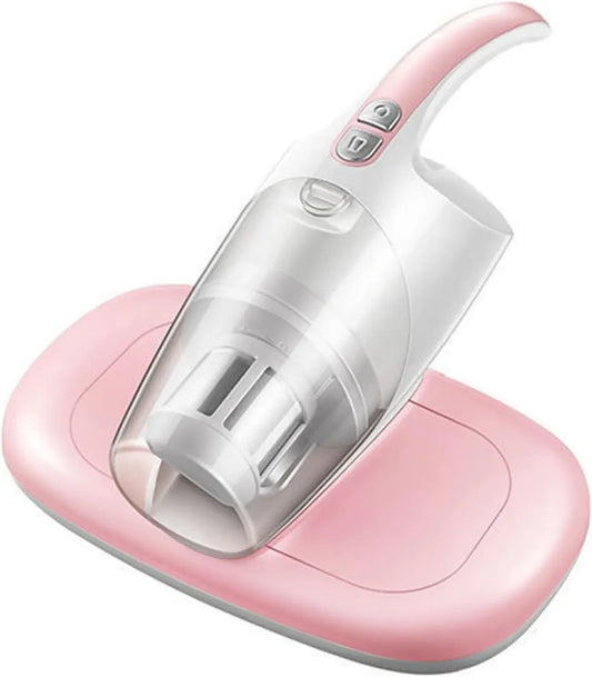 Aspirateur Anti-Acarien UV avec Filtration HEPA et Puissance 8 Kpa pour Matelas, Oreillers et Canapés - Élimine 99,9% des Bactéries - Couleur Rose