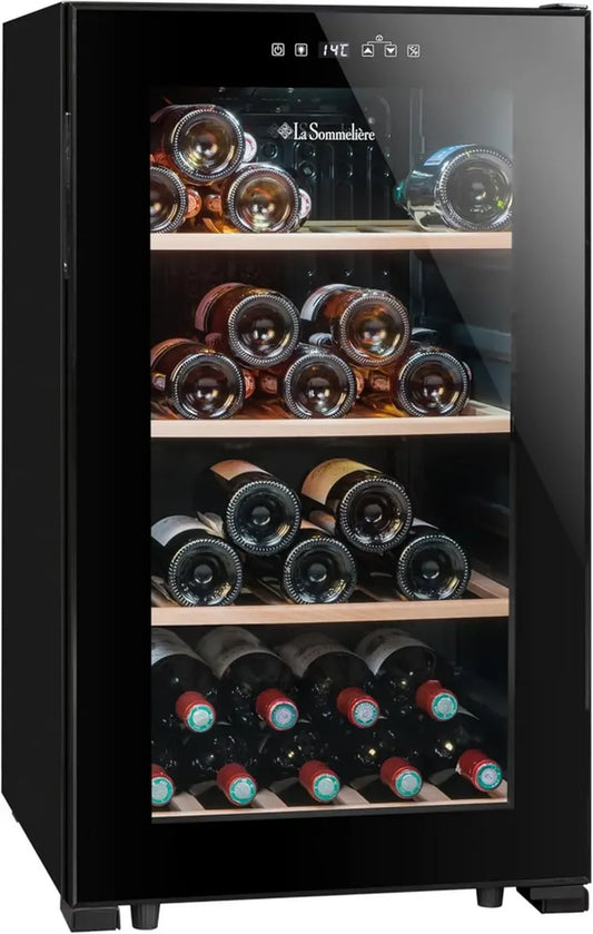 Armoire à Vin Tempérée 52 Bouteilles LA SOMMELIERE LS52BLACK
