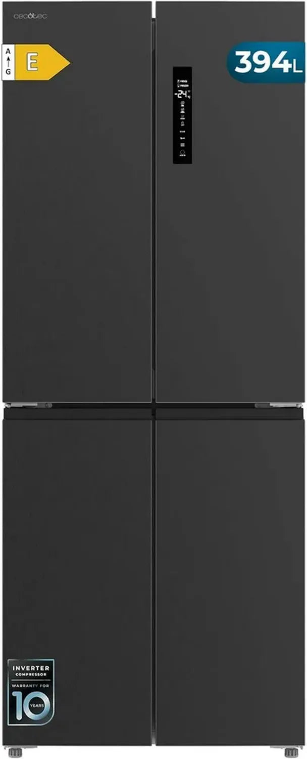 Réfrigérateur 4 Portes No Frost Cecotec Bolero 394L, Compresseur Inverter