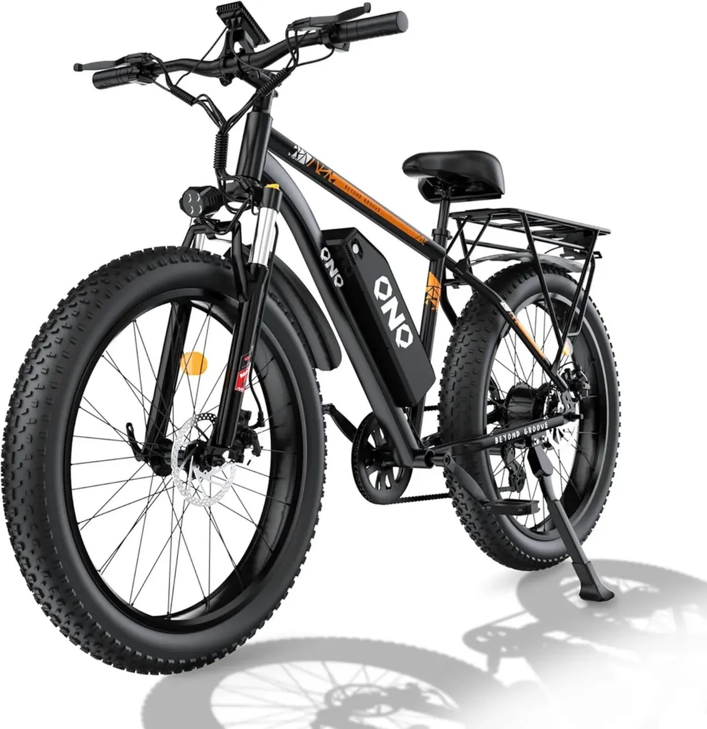 Vélo Électrique VTT 26" Fat Tires - Batterie 48V 15Ah, Autonomie 40-80 km, Amortisseurs Double, Shimano 7 Vitesses - Pour Plage et Neige