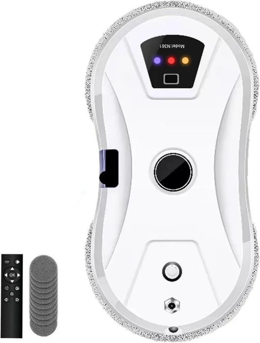 Robot Nettoyeur de Vitres Automatique avec Aspiration Puissante 2800Pa, Adapté aux Surfaces Lisses