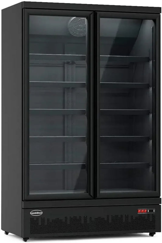 Vitrine Réfrigérée Murale Positive Noire - 2 à 4 Portes - R290 - Combisteel - 2508x710x1997mm