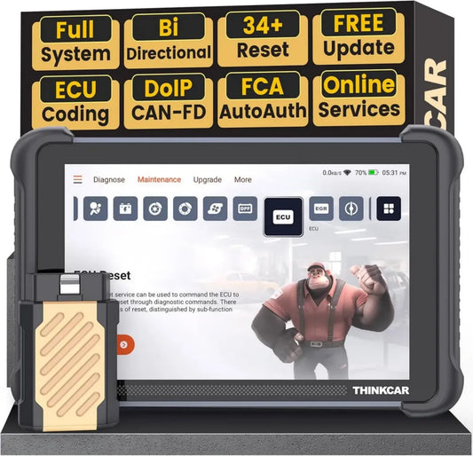 THINKCAR Scanner OBD2 sans Fil avec Codage ECU et 34 Services, THINKSCAN 689BT Analyse Complète du Véhicule