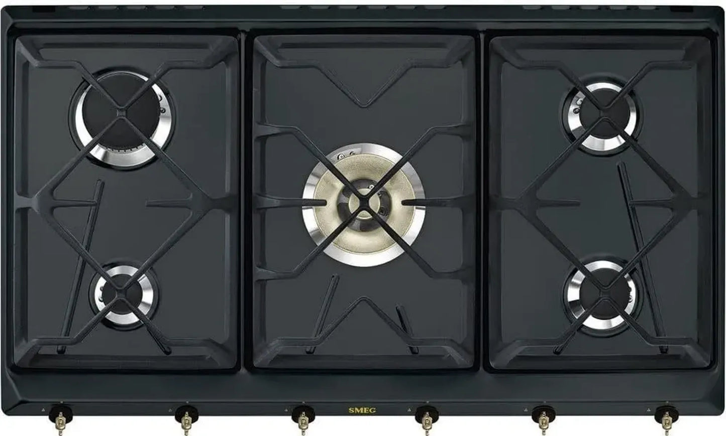 Plaque de Cuisson à Gaz SMEG SRV896AOGH - Design Élégant et Efficacité