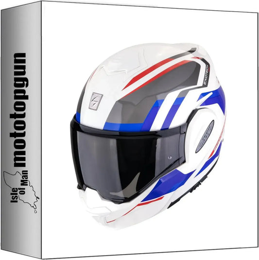 Scorpion Casque Modulable Moto EXO-Tech Evo Furio Tricolore Taille L