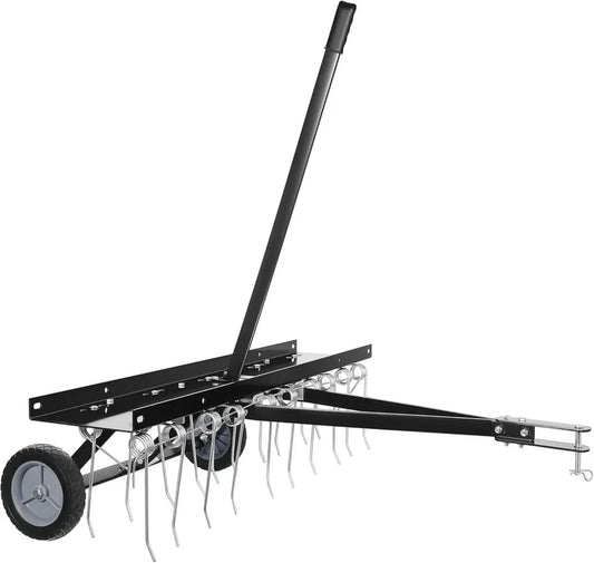 Scarificateur pour Tracteur Tondeuse 100cm avec Roues en Caoutchouc