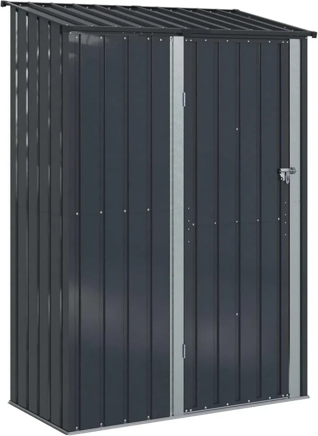 Cabane en Métal pour Jardin, Rangement Outils Anthracite 140,5 x 74 x 200 cm