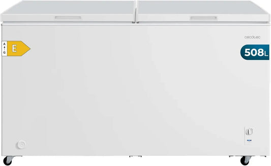 Coffre Congélateur 508L Double Porte Blanc - Bolero CoolMarket Duo