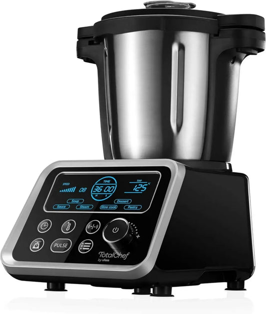 Ufesa Totalchef RK5 - Robot culinaire multifonction 1700W, écran LCD, bol 3,5L, programmes variés, livre de recettes inclus