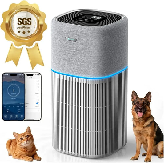 Purificateur d'Air P3 Smart pour Espaces Grands 250 m² - Système HEPA H13 et Charbon Actif, 520 m³/h CADR, Surveillance en Direct, Appli & Contrôle Vocal