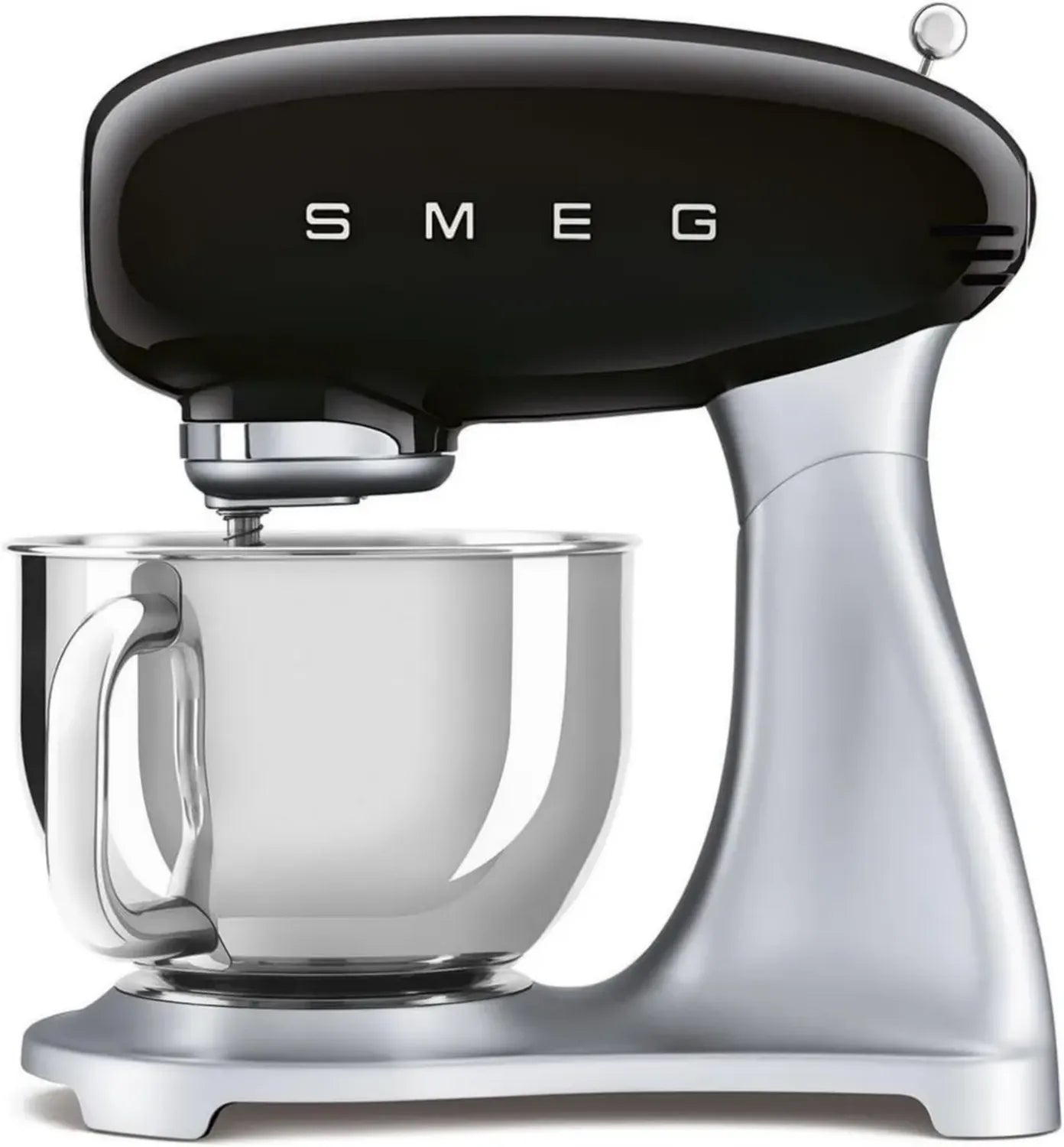 Smeg Robot Pâtissier 800W, 10 Vitesses, Sécurité et Accessoires Inclus, 4,8L, Noir