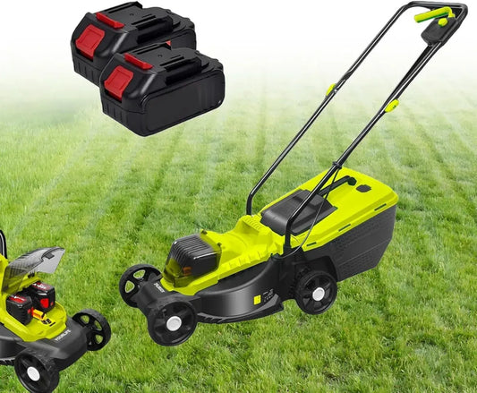 Tondeuse Électrique Sans Fil 1600W, Autotractée Ultra-Légère, 45 Min d'Autonomie, Bac 40L, Hauteur Ajustable