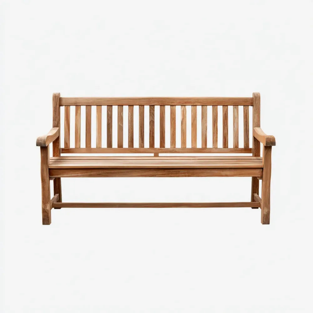 Teak Wood Patio Bench 150x60x90 cm – Natural – Classic Design