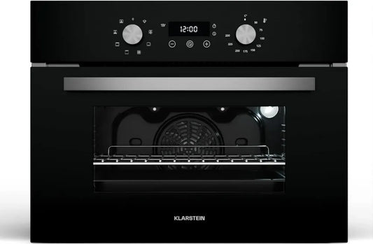 Four Encastrable Klarstein SpaceSmart 41L - 8 Modes, Minuterie Numérique, Nettoyage à Vapeur, Porte Amovible, Classe A