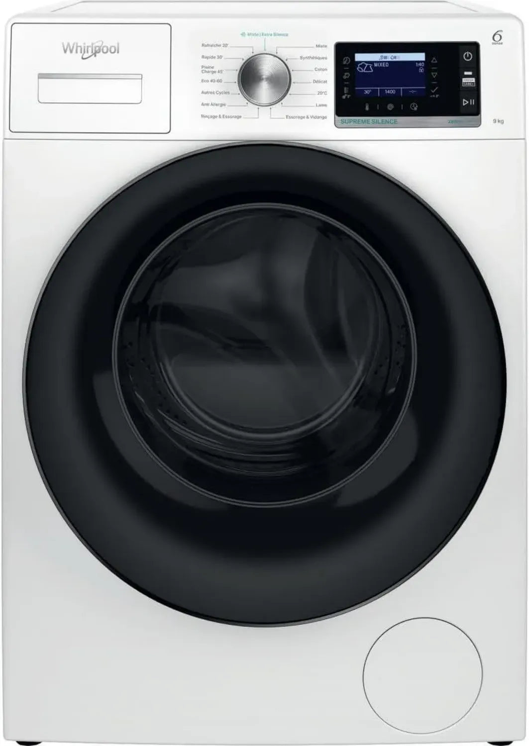 Machine à laver frontale 9 kg 1400 tr/min Blanc - Modèle W698FR