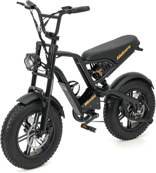 Vélo Électrique Adulte Kanpe Fat Tire, Batterie Amovible 15,6 Ah, Autonomie 80 km, Modèle Hidoes B6, Vitesse Maximale 25 km/h, Double Suspension