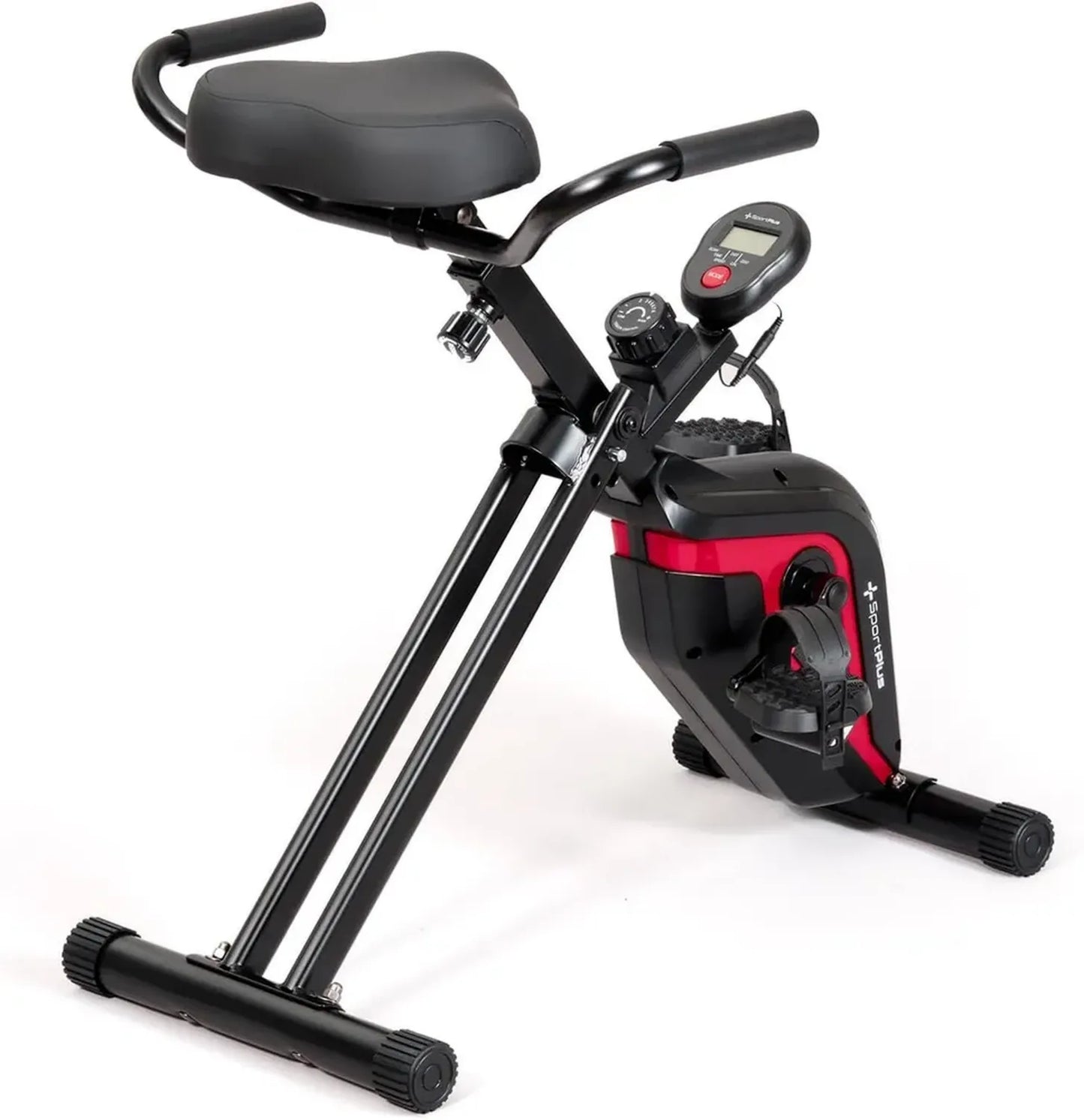 Vélo d'Exercice Pliable SportPlus avec Application, Dossier et Mesure de Pouls