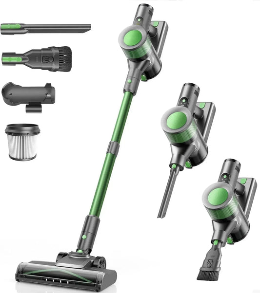 Aspirateur Balai sans Fil 3 en 1, Puissance 45KPa, Écran LED, Autonomie 50 Min, Léger et Silencieux, Idéal pour Tous Types de Sols