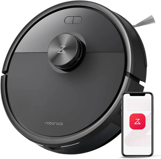 Aspirateur Robot Laveur Roborock Q7 - Puissance 10 000 Pa, Anti-Enchevêtrement, Autonomie Prolongée, Navigation LiDAR, Contrôle via Application, Noir