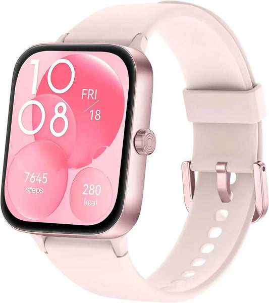 Smartwatch Femme Bluetooth avec Écran 1,95" et Suivi Fitness, Étanche IP68, Plus de 140 Modes Sport, Compatible Android et iOS, Rose