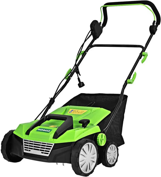 Scarificateur Électrique 2 en 1 1500W avec Collecteur 30L, Largeur 32CM, Hauteur Réglable