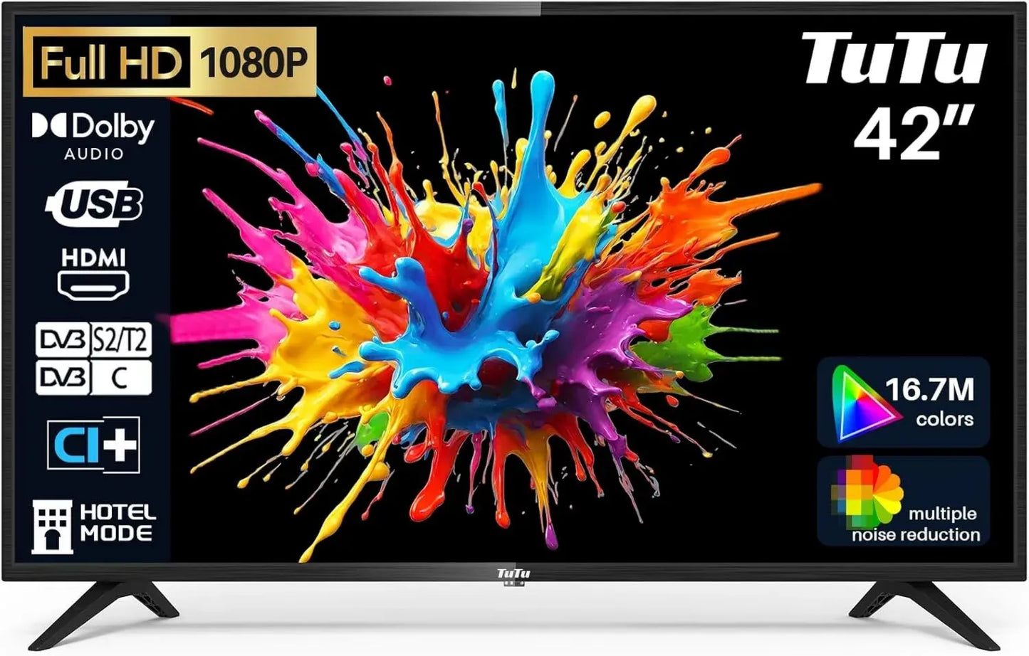 Télévision LED 42 Pouces Full HD avec Triple Tuner et Dolby Audio