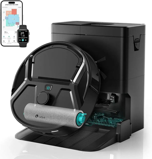 Aspirateur Robot Lefant M210 Pro avec Nettoyage Automatique, 18000 Pa, Évitement d'Obstacles, 120 min d'Autonomie, Réservoir 800 ml, Compatible WiFi 5G/2.4G, App et Alexa